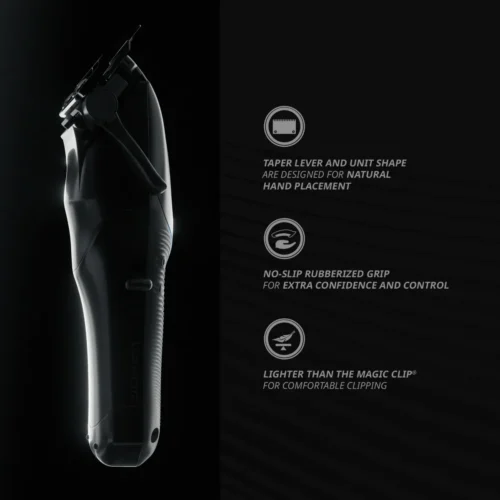 Wahl 5-Star Vapor Cordless Clipper featuring an innovative F32 FADEOUT blade, providing smooth, precise cuts. High-powered motor with adaptive speed control, 2.5 hours of cordless run time, and lightweight ergonomic design.